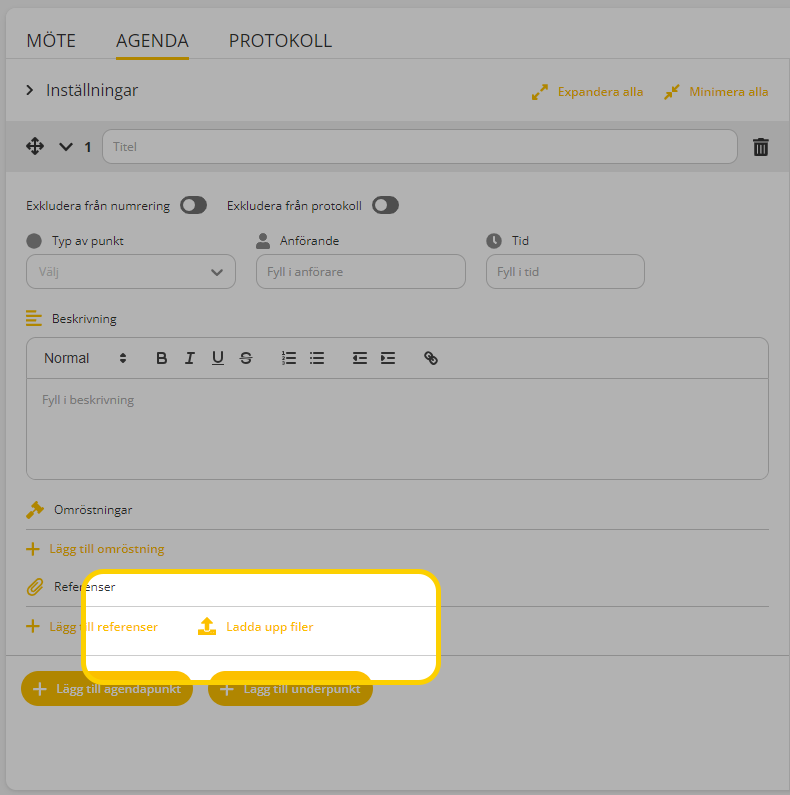 Upload Files Button