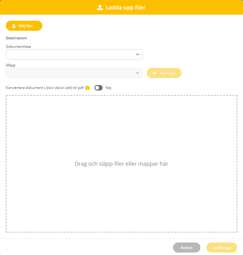Upload files module